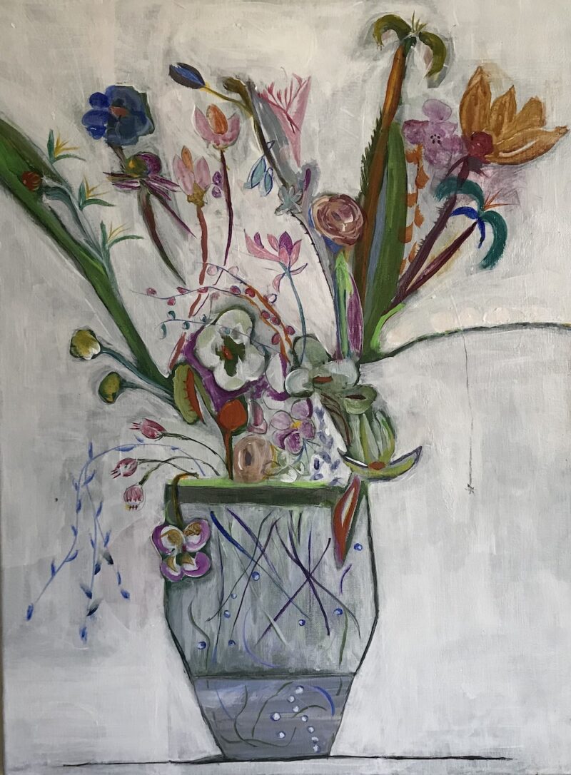 Painting of a bouquet of flowers