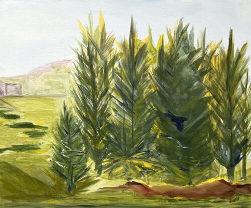 Painting of trees and nature