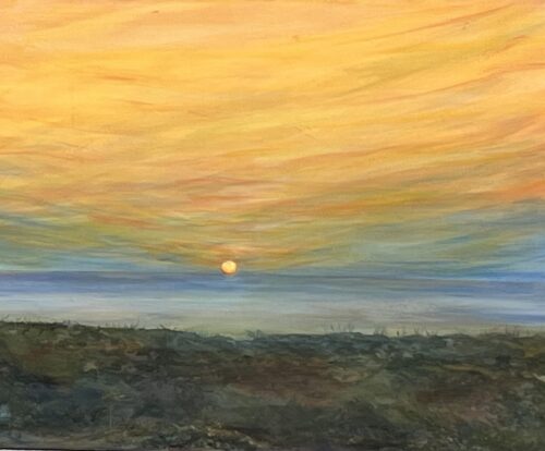 Painting of a sunrise.