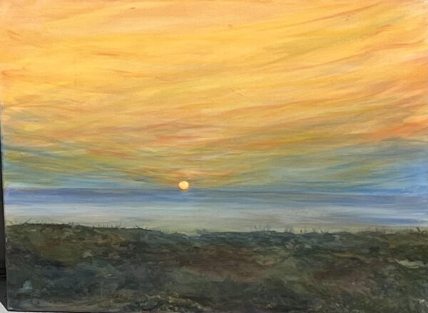 Painting of a sunrise.