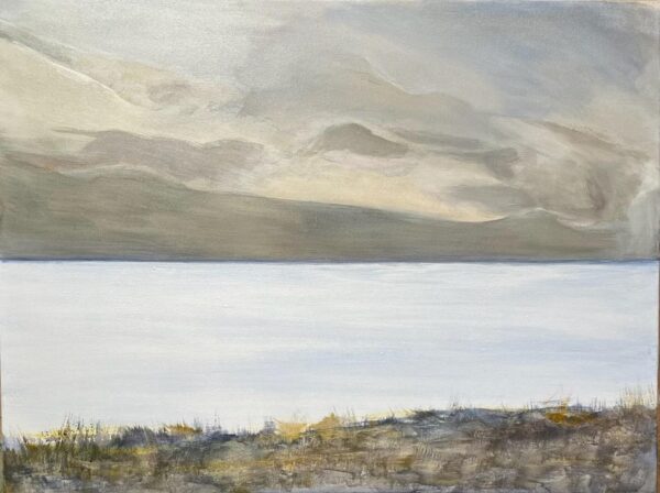 Landscape of a lake and sky.