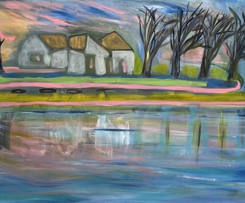 Painting of a farmhouse