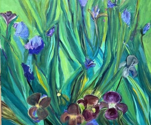 Painting of Iris flowers