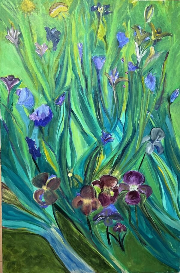 Painting of Iris flowers