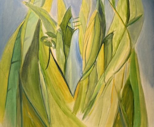 Painting of yellow flowers