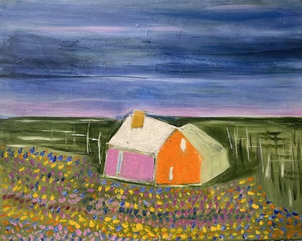 Painting of farm house